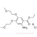 2-Amino-4,5-bis (2-methoxyethoxy) benzoesäureethylesterhydrochlorid CAS 183322-17-0